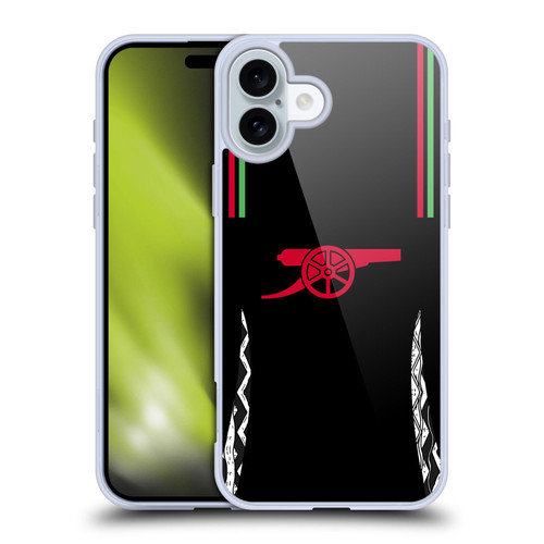 Arsenal FC 2024/25 Kit Away Soft Gel Case for Apple iPhone 16 Plus