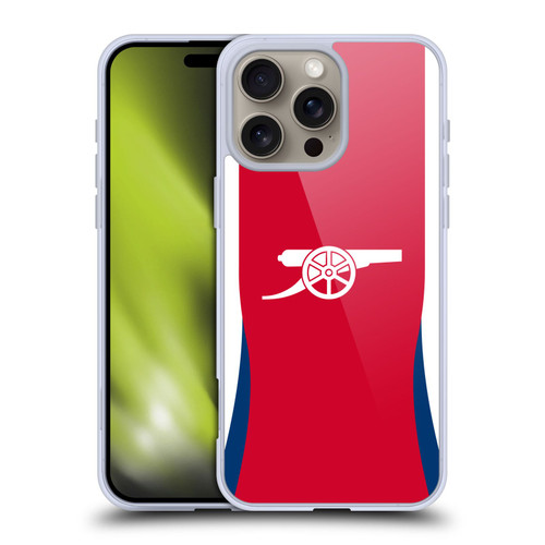 Arsenal FC 2024/25 Kit Home Soft Gel Case for Apple iPhone 16 Pro Max