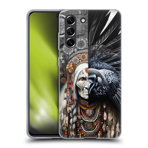 Shambhala Light Visionary Art Celestial Graphics Ravens-Face Soft Gel Case for Samsung Galaxy S21 FE 5G