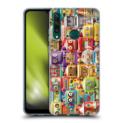 Michael David Ward Fantasy & Whimsical Toy Robots Soft Gel Case for Huawei Y6p