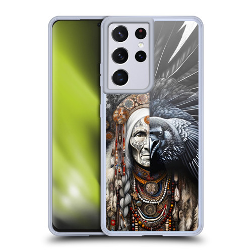Shambhala Light Visionary Art Celestial Graphics Ravens-Face Soft Gel Case for Samsung Galaxy S21 Ultra 5G