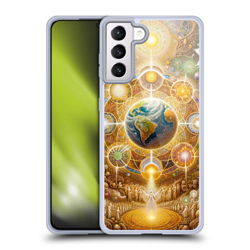 Shambhala Light Visionary Art Celestial Graphics The 9 Realms Soft Gel Case for Samsung Galaxy S21+ 5G