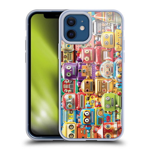 Michael David Ward Fantasy & Whimsical Toy Robots Soft Gel Case for Apple iPhone 12 / iPhone 12 Pro