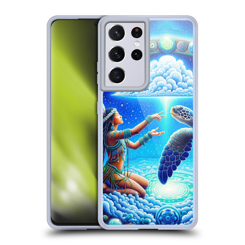Shambhala Light Visionary Art Celestial Graphics Terrapin Traveler Soft Gel Case for Samsung Galaxy S21 Ultra 5G