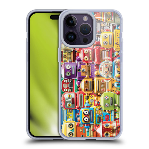 Michael David Ward Fantasy & Whimsical Toy Robots Soft Gel Case for Apple iPhone 14 Pro Max
