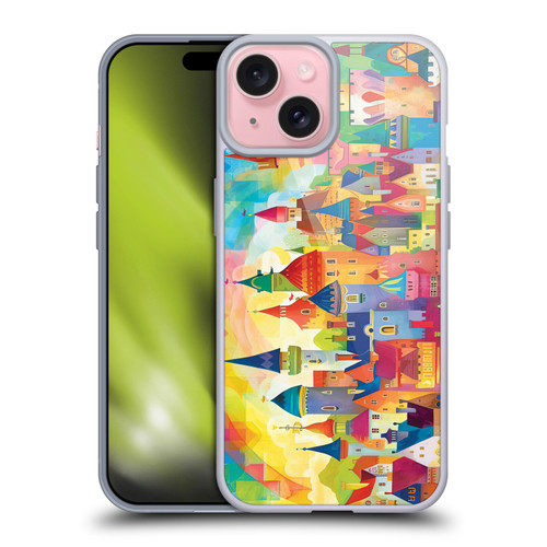 Michael David Ward Fantasy & Whimsical Fairy Tale Castles Soft Gel Case for Apple iPhone 15