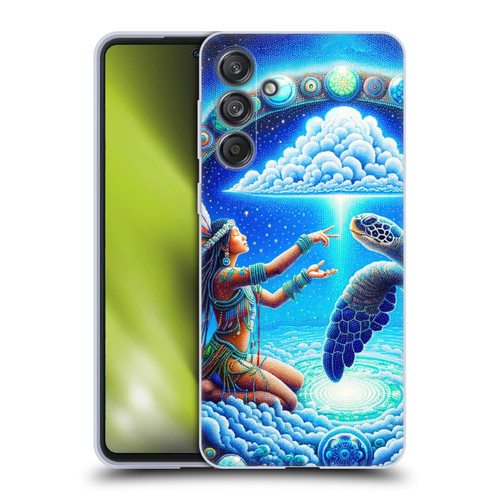 Shambhala Light Visionary Art Celestial Graphics Terrapin Traveler Soft Gel Case for Samsung Galaxy M55 5G