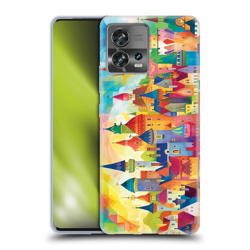 Michael David Ward Fantasy & Whimsical Fairy Tale Castles Soft Gel Case for Motorola Moto Edge 30 Fusion