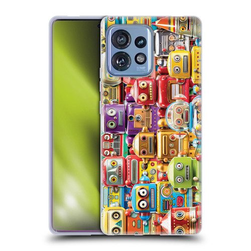 Michael David Ward Fantasy & Whimsical Toy Robots Soft Gel Case for Motorola Moto Edge 40 Pro