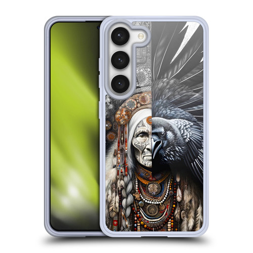 Shambhala Light Visionary Art Celestial Graphics Ravens-Face Soft Gel Case for Samsung Galaxy S23 5G
