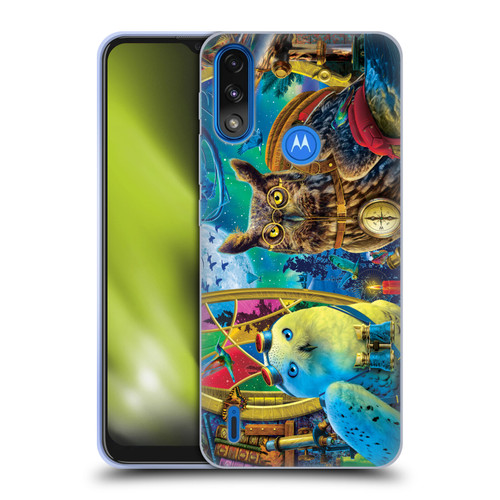 Michael David Ward Fantasy & Whimsical Explorers Soft Gel Case for Motorola Moto E7 Power / Moto E7i Power