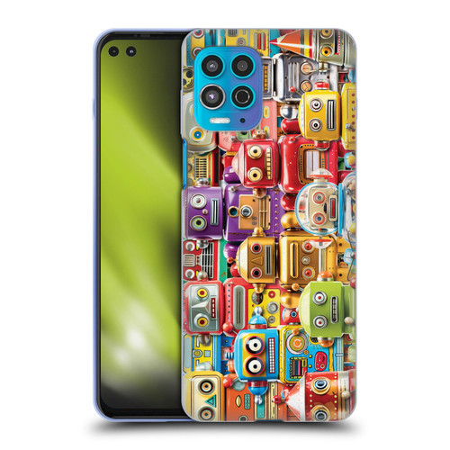 Michael David Ward Fantasy & Whimsical Toy Robots Soft Gel Case for Motorola Moto G100