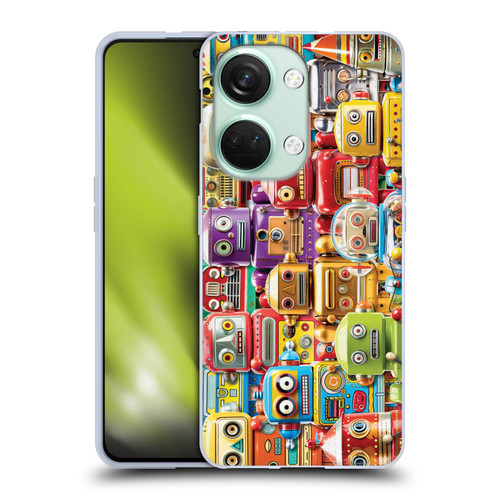 Michael David Ward Fantasy & Whimsical Toy Robots Soft Gel Case for OnePlus Nord 3 5G