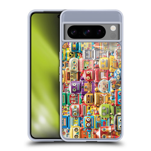 Michael David Ward Fantasy & Whimsical Toy Robots Soft Gel Case for Google Pixel 8 Pro