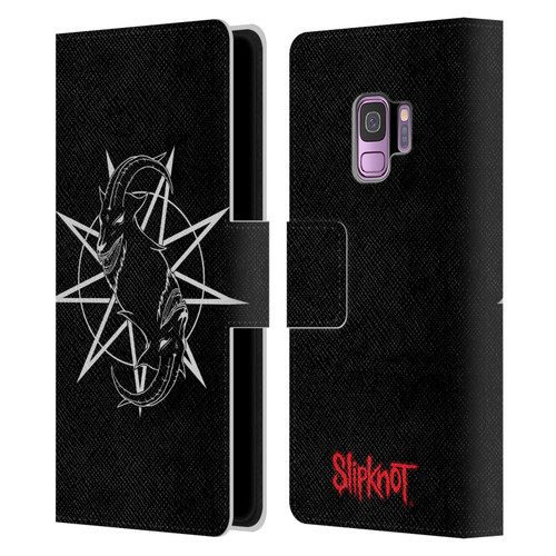 Slipknot Key Art Goat Logo Leather Book Wallet Case Cover For Samsung Galaxy S9