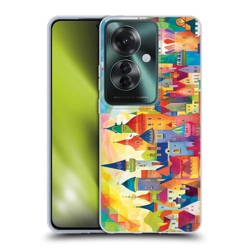 Michael David Ward Fantasy & Whimsical Fairy Tale Castles Soft Gel Case for OPPO Reno11 F 5G / F25 Pro 5G
