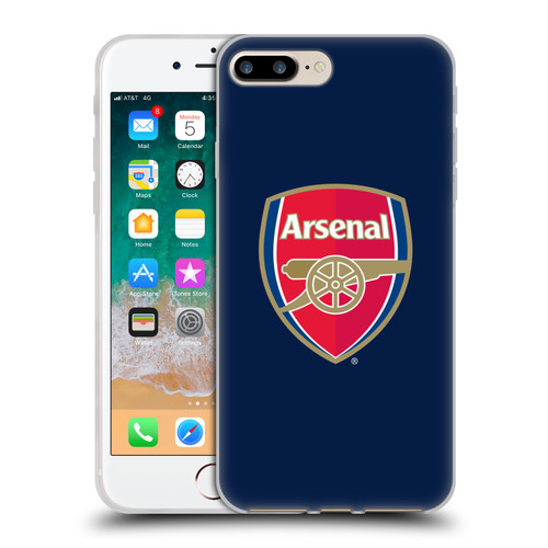 Arsenal FC Crest 2 Full Colour Blue Soft Gel Case for Apple iPhone 7 Plus / iPhone 8 Plus