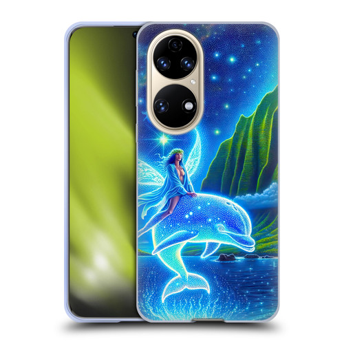 Shambhala Light Visionary Art Ethereal Graphics Dolphins In Dreams Soft Gel Case for Huawei P50
