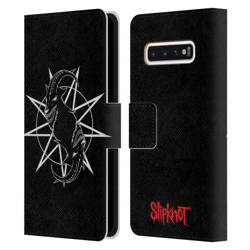 Slipknot Key Art Goat Logo Leather Book Wallet Case Cover For Samsung Galaxy S10