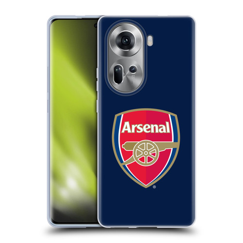Arsenal FC Crest 2 Full Colour Blue Soft Gel Case for OPPO Reno11
