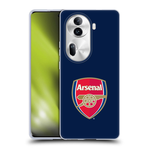 Arsenal FC Crest 2 Full Colour Blue Soft Gel Case for OPPO Reno11 Pro