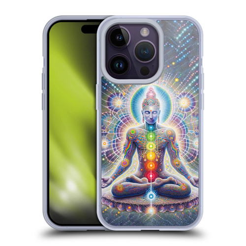 Shambhala Light Visionary Art Ethereal Graphics Chakras Soft Gel Case for Apple iPhone 14 Pro
