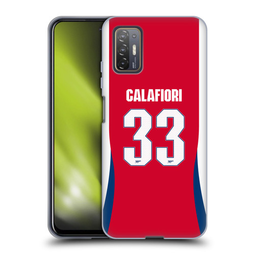 Arsenal FC 2024/25 Players Home Kit Riccardo Calafiori Soft Gel Case for HTC Desire 21 Pro 5G
