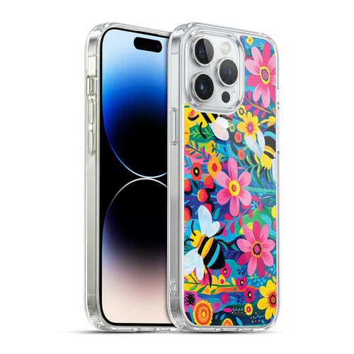 Michael David Ward Humor & Botanicals Bees and Flowers Soft Gel Case for Apple iPhone 14 Pro Max & MagSafe