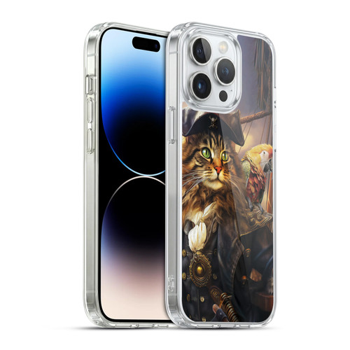 Michael David Ward Humor & Botanicals Captain Cat Soft Gel Case for Apple iPhone 14 Pro Max & MagSafe