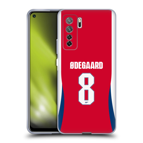 Arsenal FC 2024/25 Players Home Kit Martin Ødegaard Soft Gel Case for Huawei Nova 7 SE/P40 Lite 5G