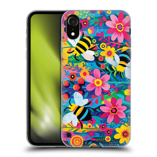 Michael David Ward Humor & Botanicals Bees and Flowers Soft Gel Case for Apple iPhone XR