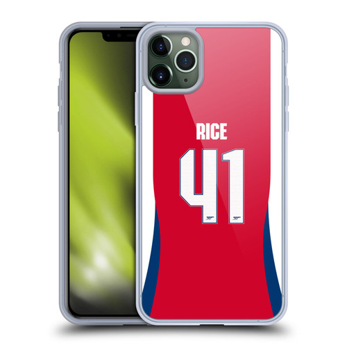 Arsenal FC 2024/25 Players Home Kit Declan Rice Soft Gel Case for Apple iPhone 11 Pro Max