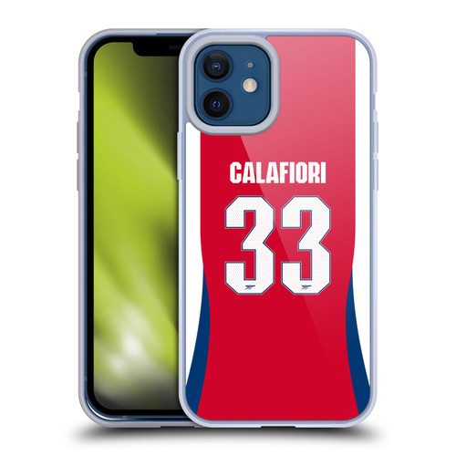 Arsenal FC 2024/25 Players Home Kit Riccardo Calafiori Soft Gel Case for Apple iPhone 12 / iPhone 12 Pro