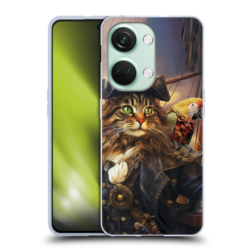 Michael David Ward Humor & Botanicals Captain Cat Soft Gel Case for OnePlus Nord 3 5G
