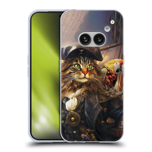 Michael David Ward Humor & Botanicals Captain Cat Soft Gel Case for Nothing Phone (2a)