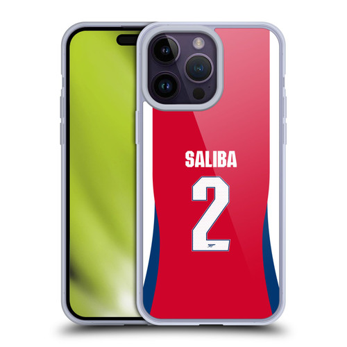 Arsenal FC 2024/25 Players Home Kit William Saliba Soft Gel Case for Apple iPhone 14 Pro Max Arsenal FC 2024/25 Players Home Kit William Saliba Soft Gel Case for Apple iPhone 14 Pro Max
