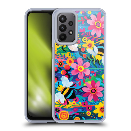 Michael David Ward Humor & Botanicals Bees and Flowers Soft Gel Case for Samsung Galaxy A23 / 5G (2022)