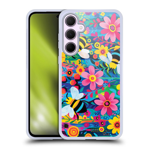 Michael David Ward Humor & Botanicals Bees and Flowers Soft Gel Case for Samsung Galaxy A35 5G
