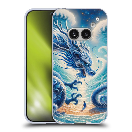 Shambhala Light Visionary Art Ethereal Graphics Blue Dragon Wave Soft Gel Case for Nothing Phone (2a)