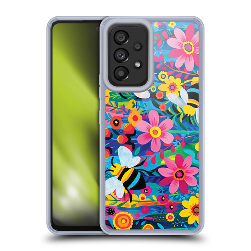 Michael David Ward Humor & Botanicals Bees and Flowers Soft Gel Case for Samsung Galaxy A53 5G (2022)