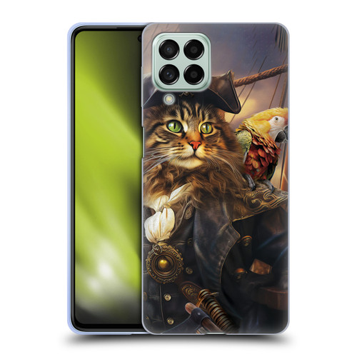 Michael David Ward Humor & Botanicals Captain Cat Soft Gel Case for Samsung Galaxy M53 (2022)