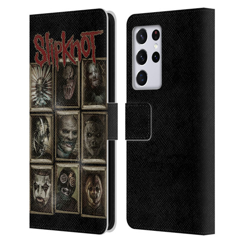 Slipknot Key Art Covered Faces Leather Book Wallet Case Cover For Samsung Galaxy S21 Ultra 5G