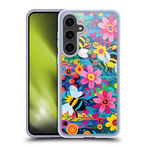 Michael David Ward Humor & Botanicals Bees and Flowers Soft Gel Case for Samsung Galaxy S24+ 5G