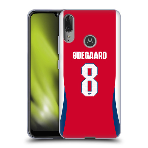 Arsenal FC 2024/25 Players Home Kit Martin Ødegaard Soft Gel Case for Motorola Moto E6 Plus