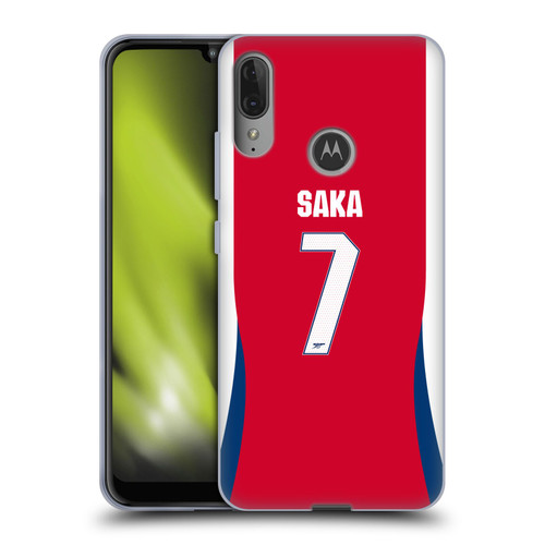 Arsenal FC 2024/25 Players Home Kit Bukayo Saka Soft Gel Case for Motorola Moto E6 Plus