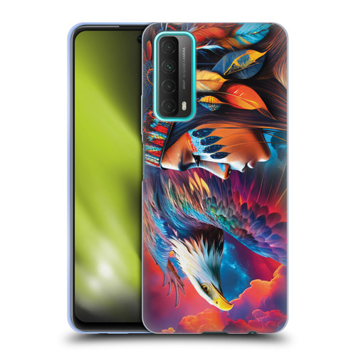 Michael David Ward Psychedelic Art Eagle Soft Gel Case for Huawei P Smart (2021)