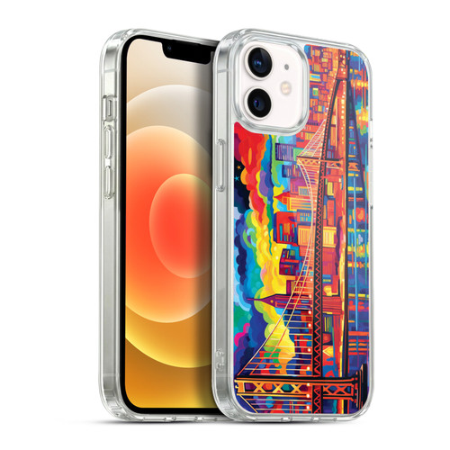 Michael David Ward Psychedelic Art Midnight In San Francisco Soft Gel Case for Apple iPhone 12 / iPhone 12 Pro & MagSafe
