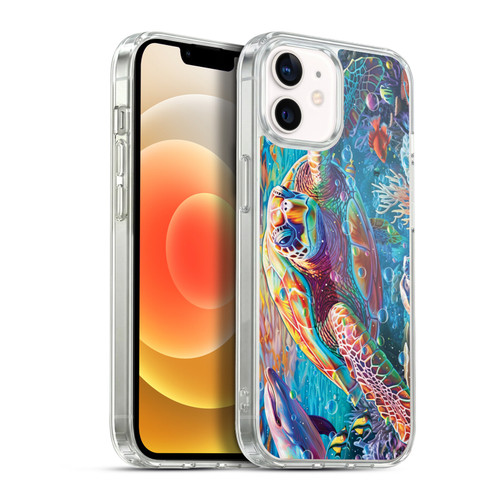Michael David Ward Psychedelic Art Turtle Magic Soft Gel Case for Apple iPhone 12 / iPhone 12 Pro & MagSafe