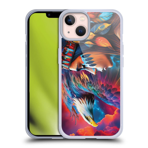Michael David Ward Psychedelic Art Eagle Soft Gel Case for Apple iPhone 13