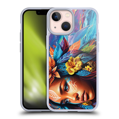Michael David Ward Psychedelic Art Ocean Spirit Soft Gel Case for Apple iPhone 13 Mini
